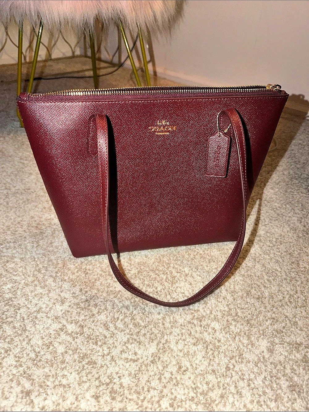 BRAND NEW Coach City Zip Tote Burgundy